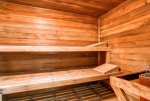 Common area sauna provided.